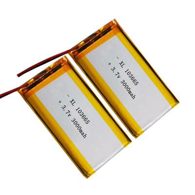 Rechargeable 3.7v 3000mah Lithium Polymer 103565 103665 Li Ion Customize Flat Lipo Battery With PCB