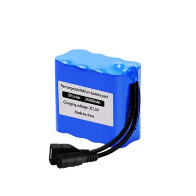 Rechargeable 5V 24000mAh Lithium Battery Pack for USB Fan, 4G/WiFi/Bluetooth Module, MCU Arduino, LED Light Power Supply