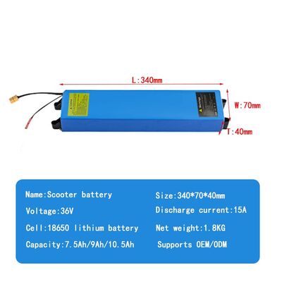 Smart BMS 36V 6Ah Electric Scooter Lithium Battery - IP54 Waterproof Replacement Battery for Xiaomi/Ninebot E-Scooters