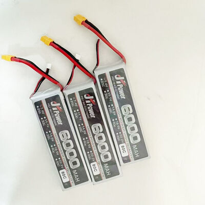 High Capacity 7.4V 6000mAh 2S 80C XT60 Plug Long Flight Time Lithium Ion Battery Pack for FPV/Drones Agricultural UAVs Wholesale