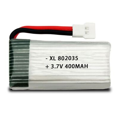 802035 High Discharge Lipo Battery 3.7v 400mah 25C 30C for Drone/uav