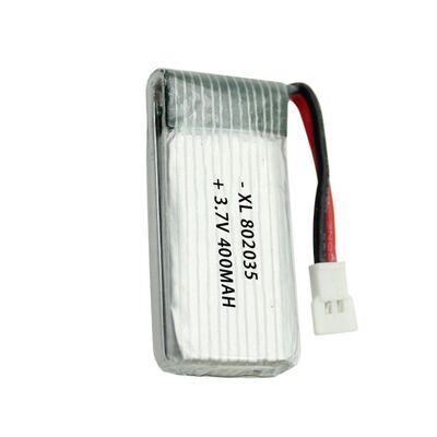 802035 High Discharge Lipo Battery 3.7v 400mah 25C 30C for Drone/uav