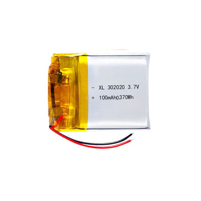 302020 3.7V100mAh Lithium Polymer Battery Rechargeable Lipo Cell for Bluetooth Earphone, Smart Watch, and Small Electronics