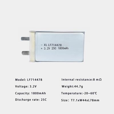 High Capacity 1800mah 3.2V Lifepo4 Cell - 25C Discharge Rechargeable Lithium Polymer Battery Cell for Power Tools