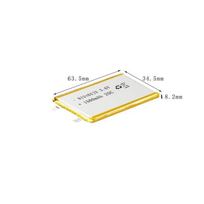 1500mAh 3.6V 25C  Lithium Polymer Lithium-ion Rechargeable Polymer Lithium Battery for Drones, Customizable to Other Capacities