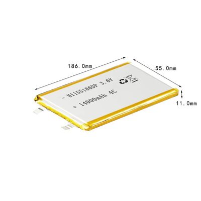 Deep Cycle 3.6V 4C Soft Polymer Pouch Lithium-ion Battery 14000mAh Low-temperature Resistant Long-life High Energy