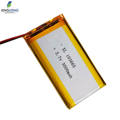 Rechargeable 3.7v 3000mah Lithium Polymer 103565 103665 Li Ion Customize Flat Lipo Battery With PCB