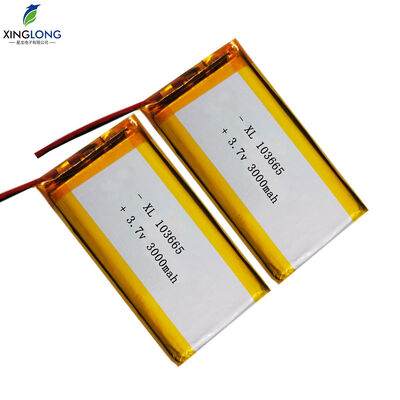 Rechargeable 3.7v 3000mah Lithium Polymer 103565 103665 Li Ion Customize Flat Lipo Battery With PCB