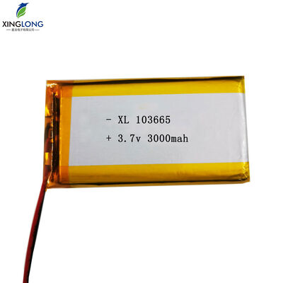 Rechargeable 3.7v 3000mah Lithium Polymer 103565 103665 Li Ion Customize Flat Lipo Battery With PCB
