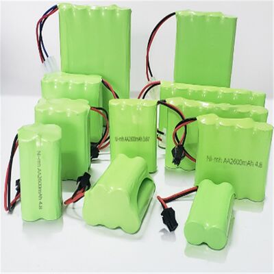 Customize AA 2600mAh 7.2V Ni-MH Rechargeable Battery Pack for Power Tools Lighting Electric Vehicles & Home Appliances
