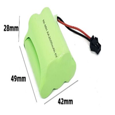 Customize AA 2600mAh 7.2V Ni-MH Rechargeable Battery Pack for Power Tools Lighting Electric Vehicles & Home Appliances