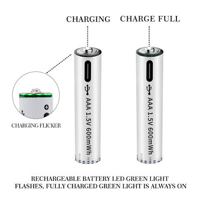 Logo Print Lithium 1.5v AAA USB Rechargeable Charging Battery 1.5v Triple a Type-c Port Aa Usb Rechargeable Batteries